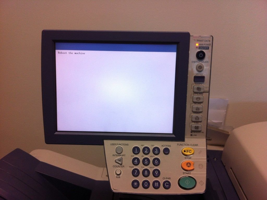Office multifunction printer control panel